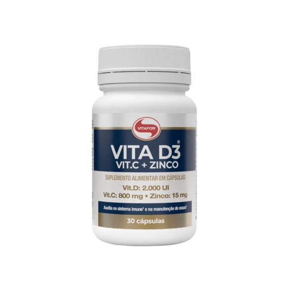 VITA D3 + VIT. C + ZINCO 30CAPS VITAFOR