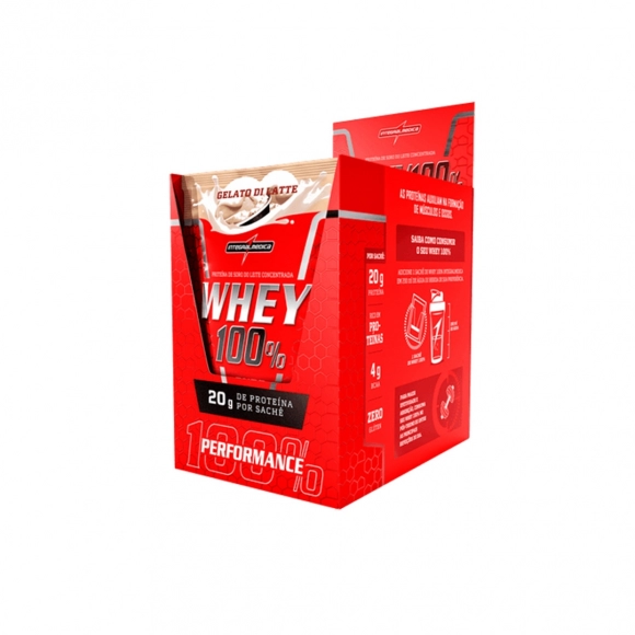 WHEY 100% GELATO DI LATTE DISPLAY C/10 SACHES DE 30G INTEGRALMEDICA