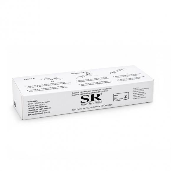 AGULHA 30X7 22G PRETA C/100 SR