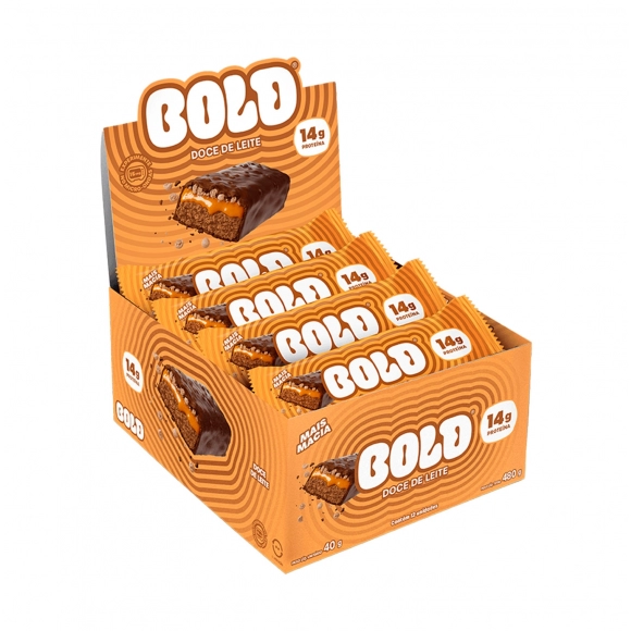 BARRA DE PROTEÍNA DOCE DE LEITE C/12 40G BOLD