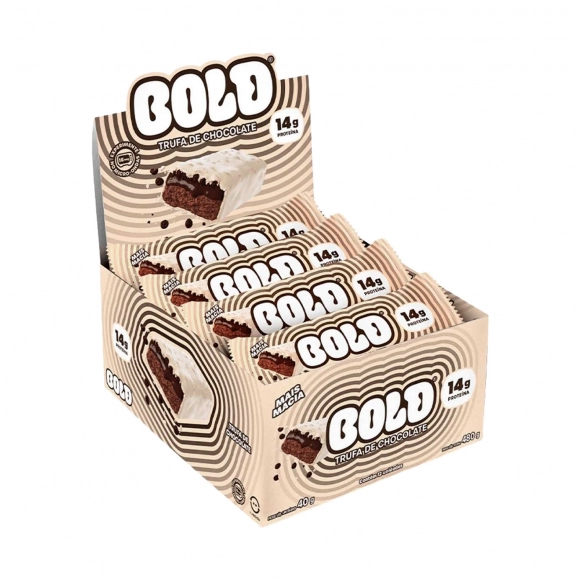 BARRA DE PROTEÍNA TRUFA DE CHOCOLATE C/12 40G BOLD