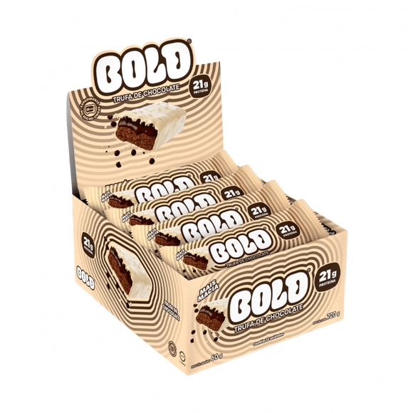 BARRA DE PROTEÍNA TRUFA DE CHOCOLATE C/12 60G BOLD