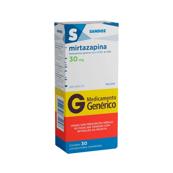 MIRTAZAPINA 30MG 30COMP C1* SANDOZ