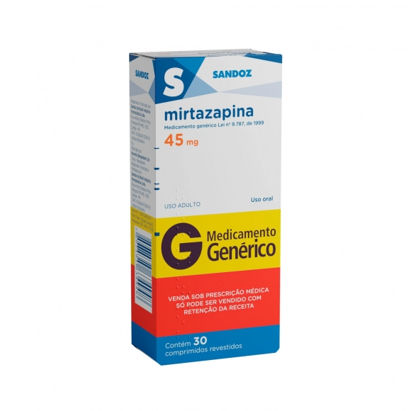 MIRTAZAPINA 45MG 30COMP C1* SANDOZ