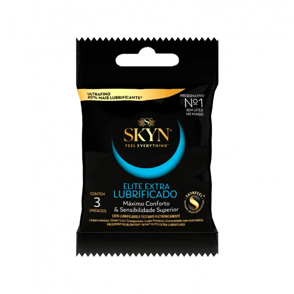 PRESERVATIVO LUBRIFICADO SKYN ELITE EXTRA LUBRIFICADO C/3 BLOWTEX