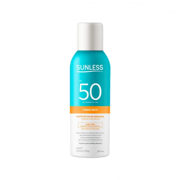 PROTETOR SOLAR AEROSSOL TOQUE SECO FPS50 200ML SUNLESS
