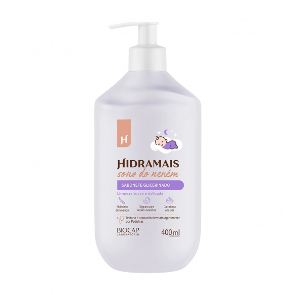 SABONETE LÍQUIDO GLICERINADO SONO DO NENÉM 400ML HIDRAMAIS