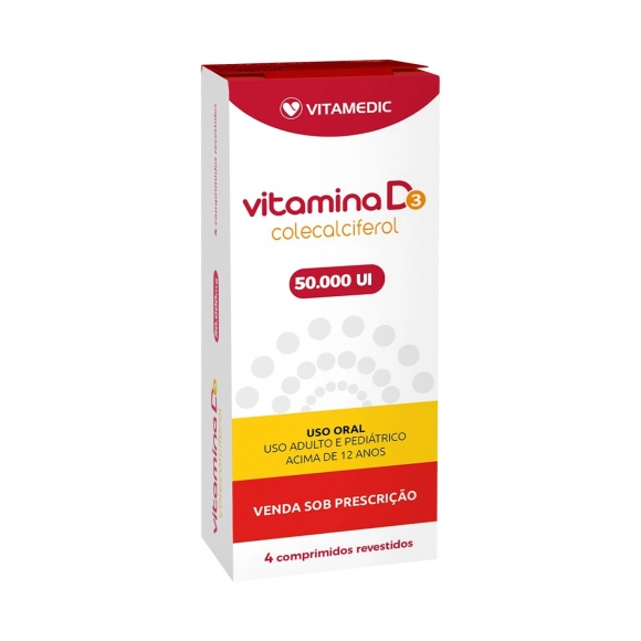 VITAMINA D3 50000UI 4COM VITAMEDIC