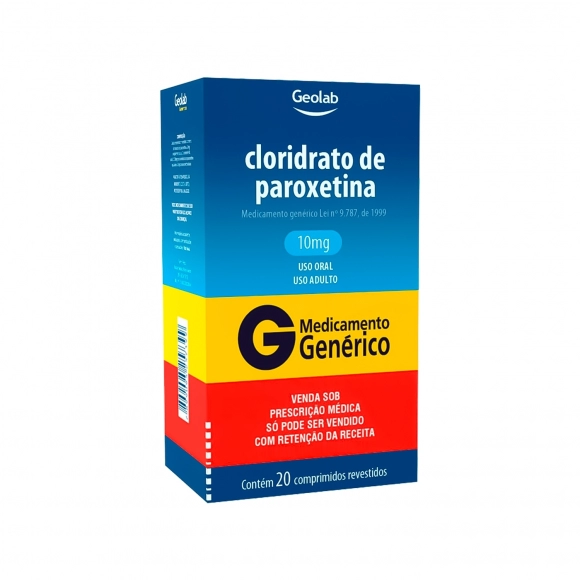 CLORIDRATO PAROXETINA 10MG 20COM C1* GEOLAB