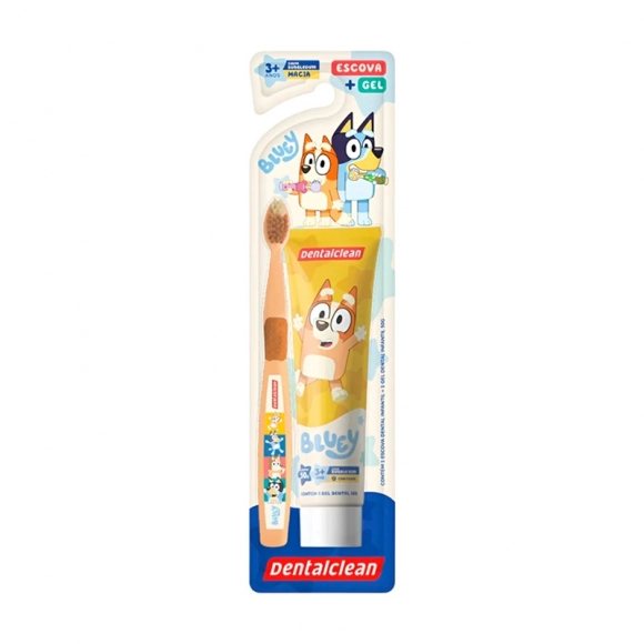 KIT INFANTIL BLUEY ESCOVA+GEL DENTAL 50G DENTALCLEAN