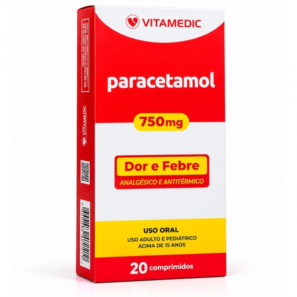 PARACETAMOL 750MG 20COMP VITAMEDIC