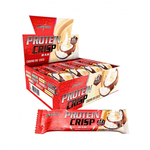 PROTEIN CRISP BAR CREME DE COCO 12UN 540G INTEGRALMEDICA